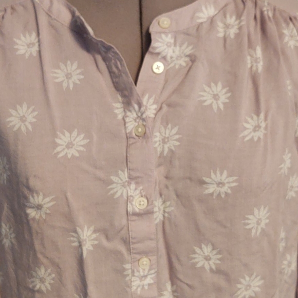 Loft Pullover 1/4 Button Blouse - Picture 4 of 7